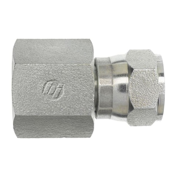 Brennan Industries Hydraulic Adapter 3/8" Female Pipe X 3/8" Female Jic Swivel, Straight 6506-06-06 - main